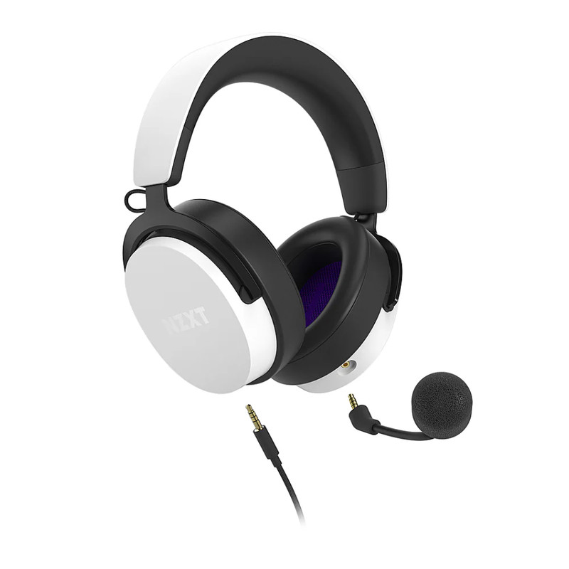 NZXT Relay Wired PC Gaming Headset - White - سماعة